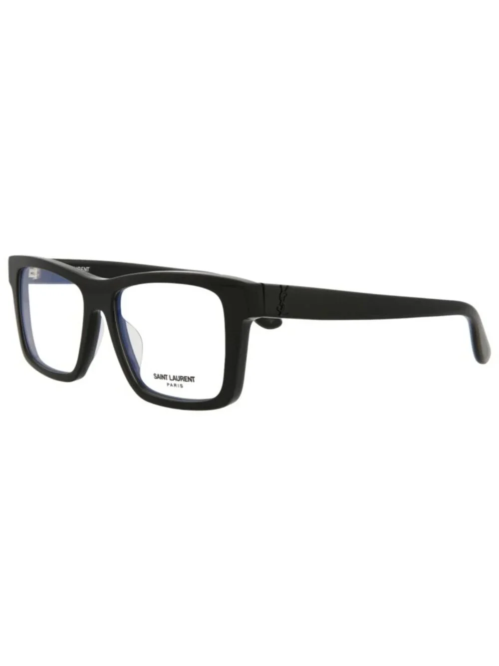New Saint Laurent Women's Eyeglasses Unisex Square Rectangle Black Black E